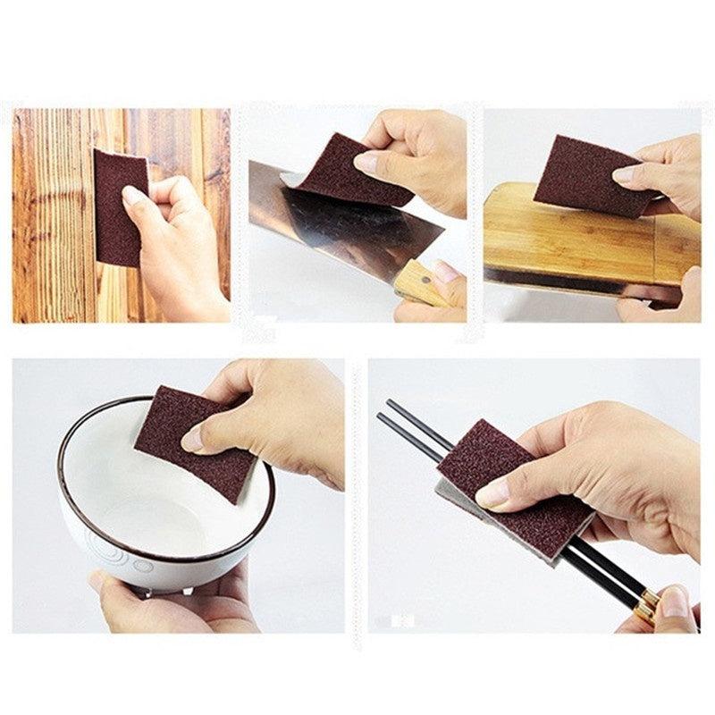 3pcs Carborundum Sponge Clean Stains & Grime Kitchen Dishes Household