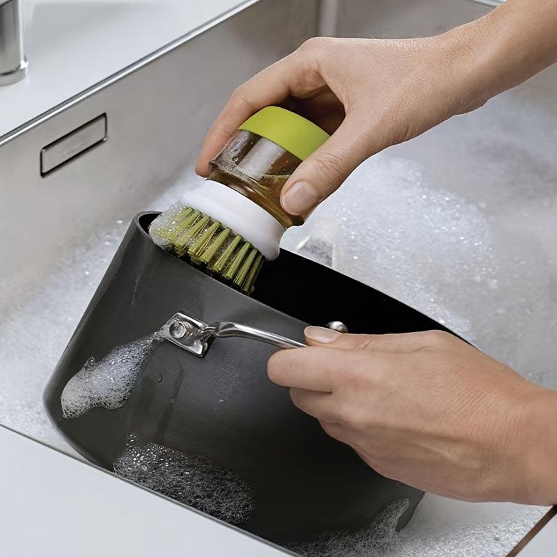 Tableware Washing Brush Press On Type Kitchen Pot Brush