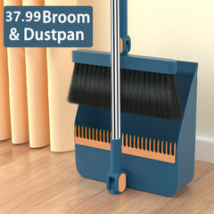 Household Broom And Dustpan Set Durable Plastic