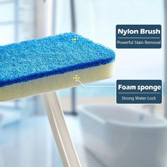 Trapezoidal Bathtub Brush with Sponge for Tile Cleaning
