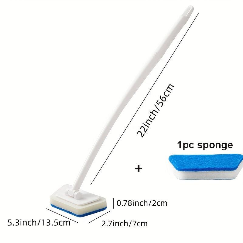 Trapezoidal Bathtub Brush with Sponge for Tile Cleaning