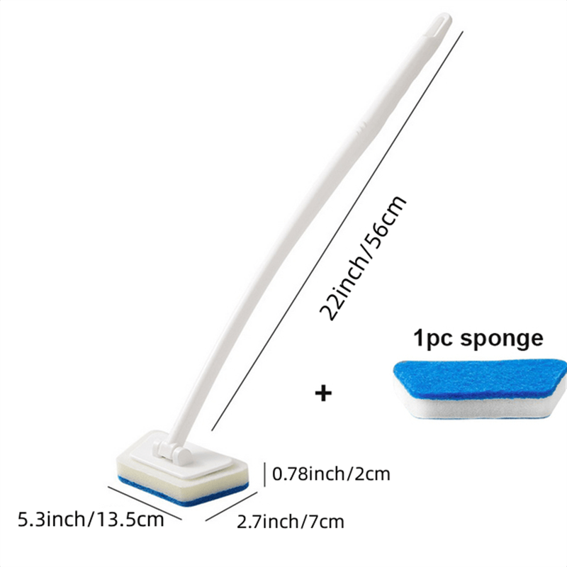 Trapezoidal Bathtub Brush with Sponge for Tile Cleaning