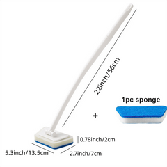 Trapezoidal Bathtub Brush with Sponge for Tile Cleaning