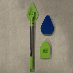Retractable Floor Tile Scrubber with Long Handle for Kitchen Bathroom Cleaning