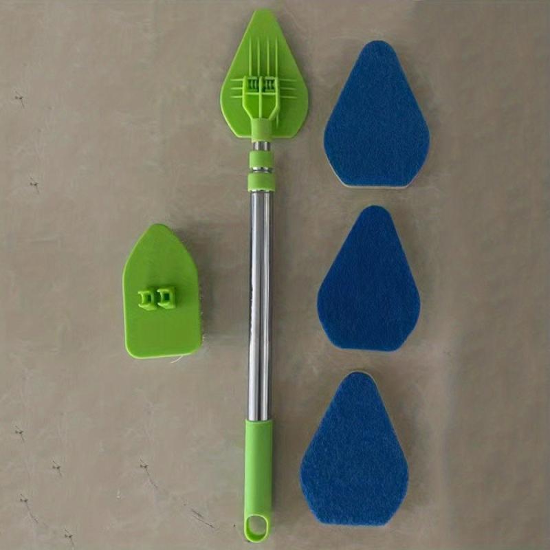Retractable Floor Tile Scrubber with Long Handle for Kitchen Bathroom Cleaning