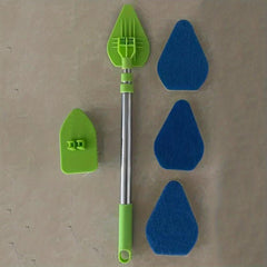 Retractable Floor Tile Scrubber with Long Handle for Kitchen Bathroom Cleaning
