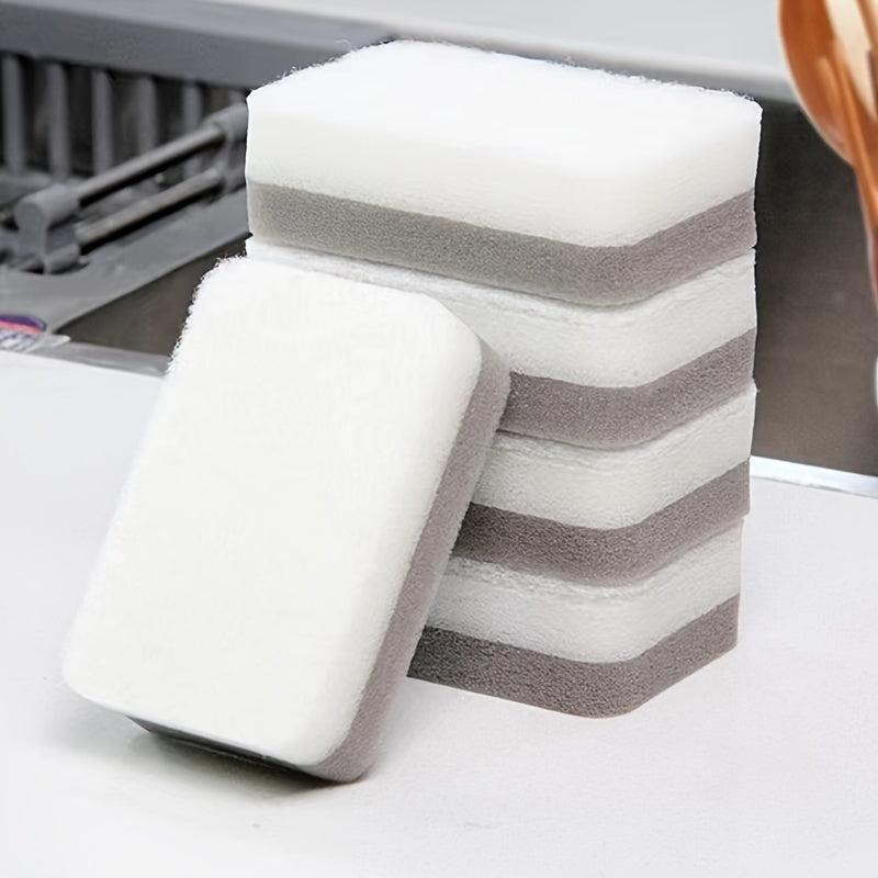 5pcs Decontamination Dishwashing Sponge Double Sided Cleaning Brush for Kitchen
