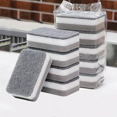 5pcs Decontamination Dishwashing Sponge Double Sided Cleaning Brush for Kitchen