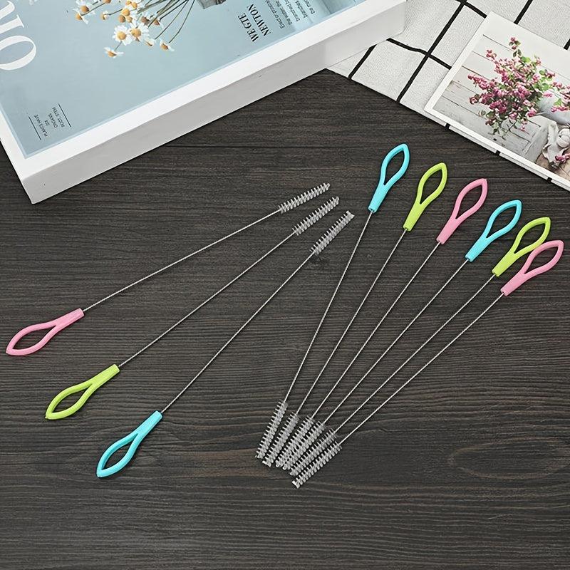 3pcs Metal Straw Cleaner Brush Stainless Steel Long Cleaning Brush