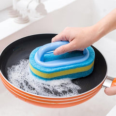 Handheld Bathtub Scrubber Sponge Brush for Kitchen Cleaning