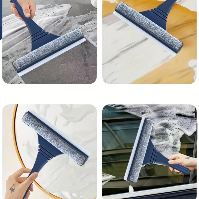 2-in-1 Glass Wiper: Scraping & Washing Tool