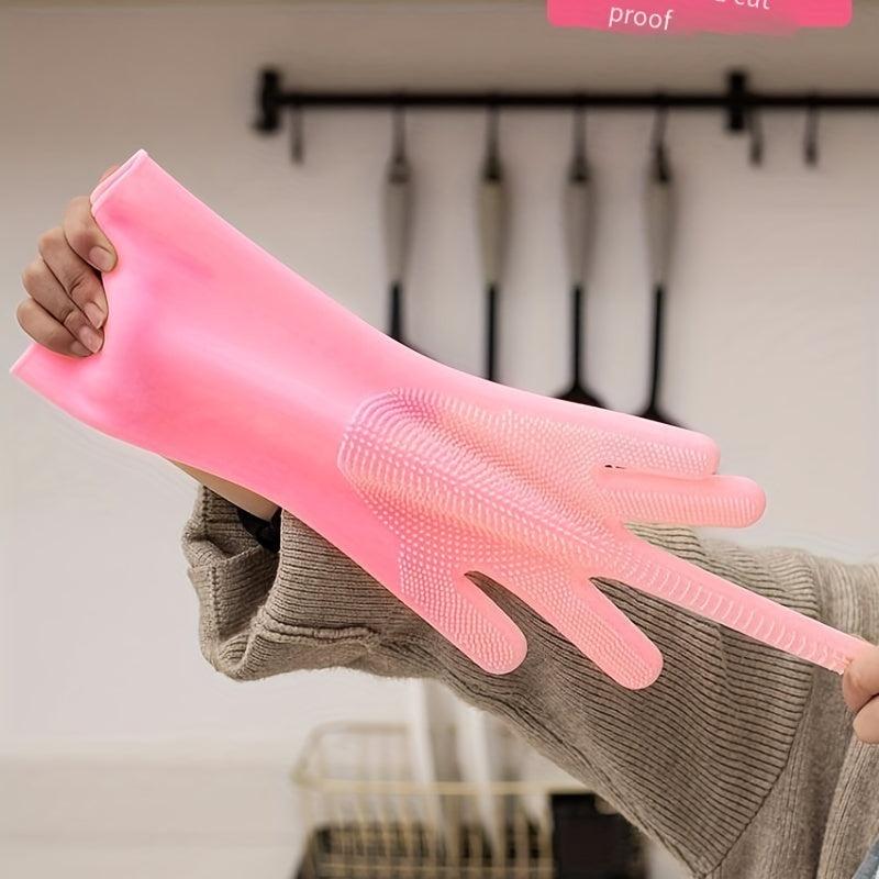 Silicone Dishwashing Gloves for Men and Women Household Cleaning