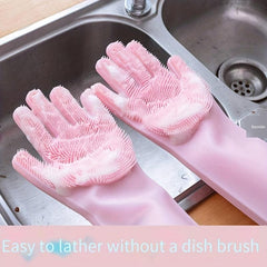Silicone Dishwashing Gloves for Men and Women Household Cleaning