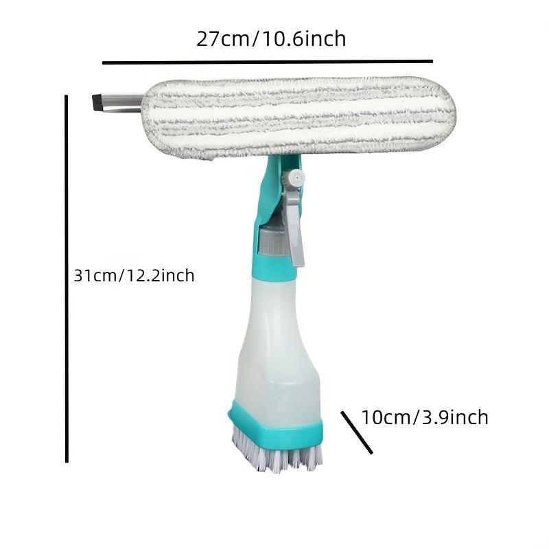4-In-1 Glass Wiper with Scraper, Sprayer & Brush