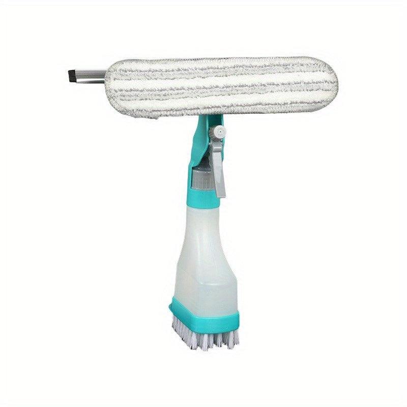 4-In-1 Glass Wiper with Scraper, Sprayer & Brush