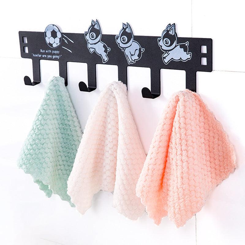 5pcs Multifunctional Cleaning Towels Durable Absorbent Kitchen Bathroom Towels