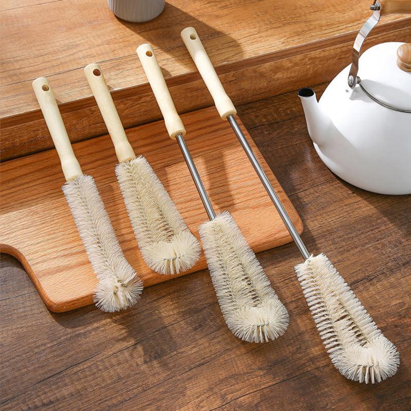 Long Handle Wooden Bottle Cleaning Brush for Easy Kitchen Cleaning