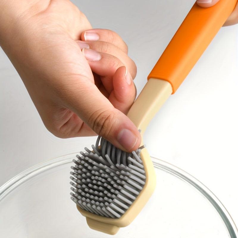 Silicone Dishwashing Brush Long Handle Soft Cleaning Brush