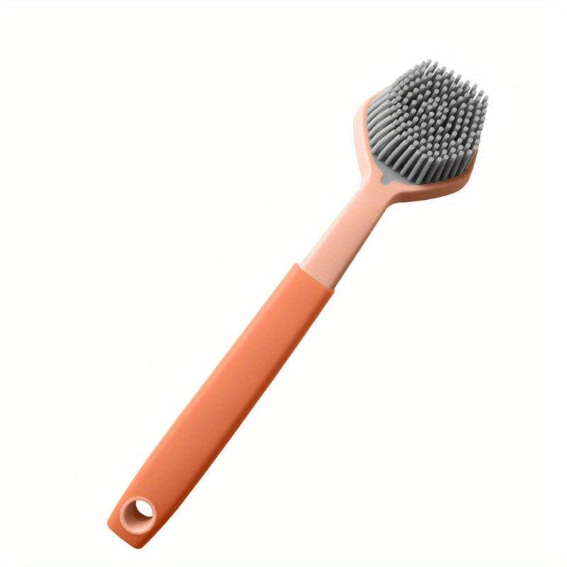 Silicone Dishwashing Brush Long Handle Soft Cleaning Brush