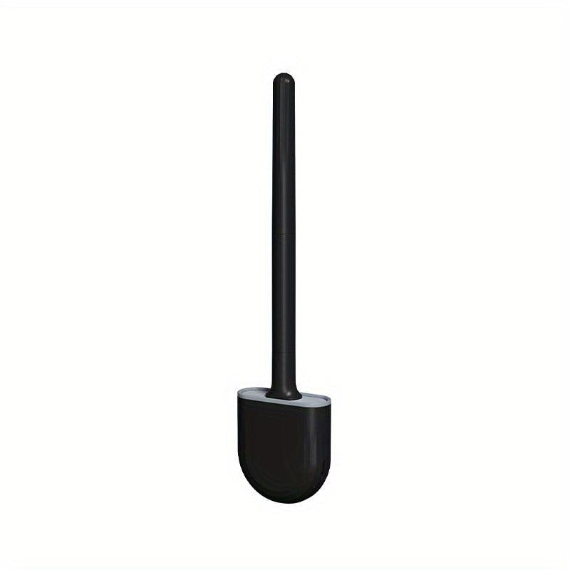 Silicone Toilet Brush Set Wall Mounted Long Handle Flexible Cleaner