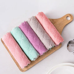10pcs Microfiber Cleaning Cloth Dish Towel Household Rag Kitchen Dishwashing
