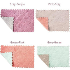 10pcs Microfiber Cleaning Cloth Dish Towel Household Rag Kitchen Dishwashing