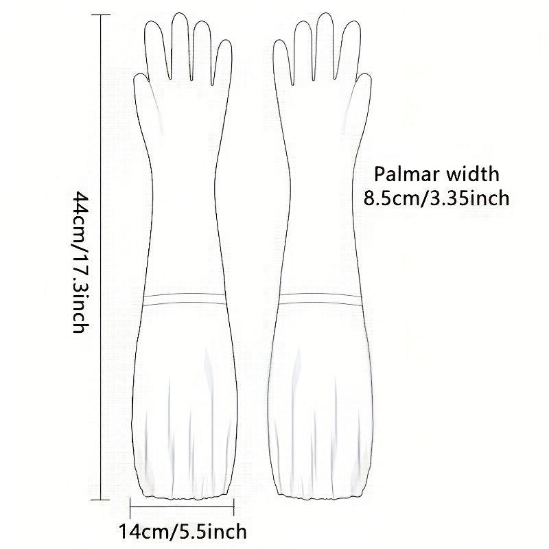 Winter Long Thermal Gloves Plus Velvet Cleaning Gloves Waterproof