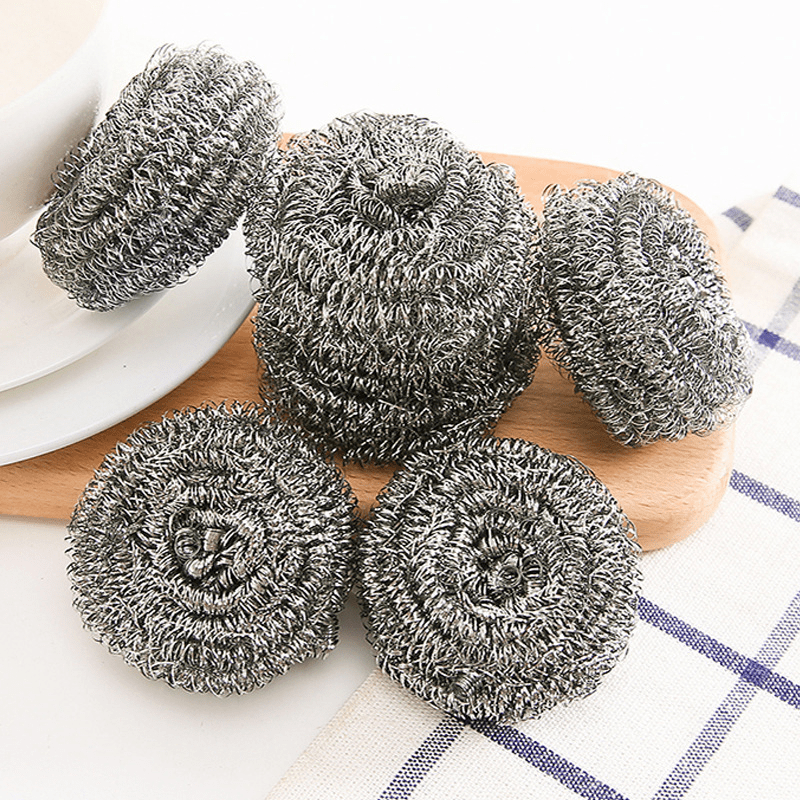 6pcs Stainless Steel Bottle Brush & Wire Ball Scrubbers for Pot Pan Dish Washing