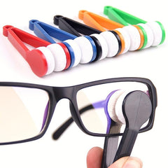 5/10pcs Portable Glasses Cleaning Rub Microfiber Cleaner Brushes
