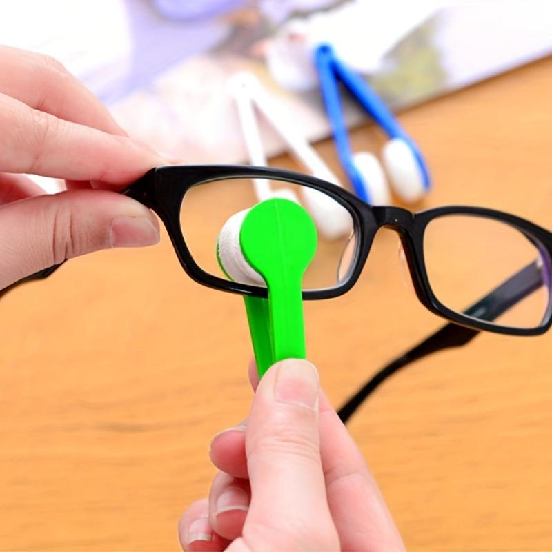 5/10pcs Portable Glasses Cleaning Rub Microfiber Cleaner Brushes