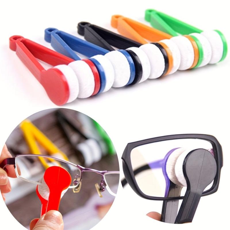 5/10pcs Portable Glasses Cleaning Rub Microfiber Cleaner Brushes