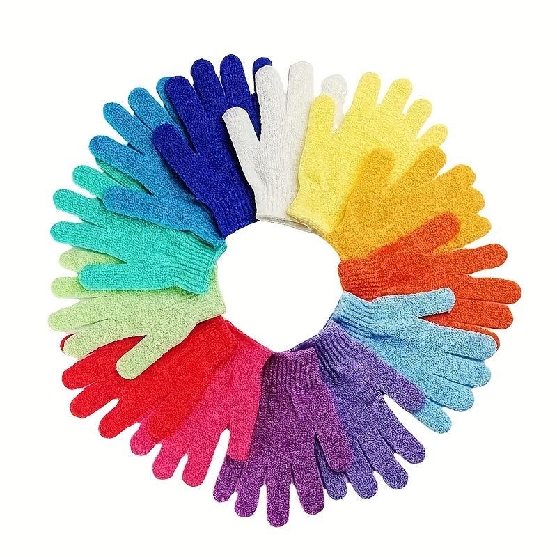 5pcs Exfoliating Gloves Loofah Gloves For Shower Scrub Bath Exfoliating Gloves