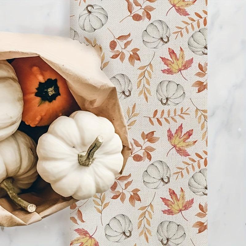 Watercolor Pumpkin Table Runner - Autumn Home Decor
