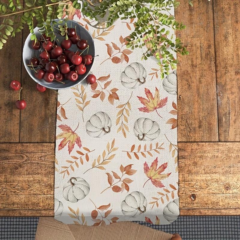 Watercolor Pumpkin Table Runner - Autumn Home Decor