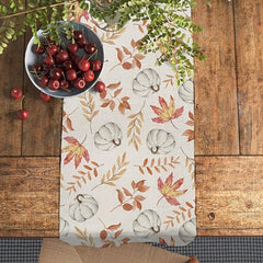 Watercolor Pumpkin Table Runner - Autumn Home Decor