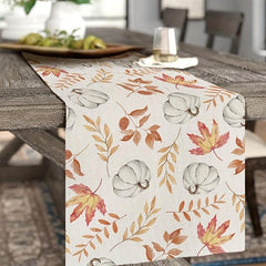 Watercolor Pumpkin Table Runner - Autumn Home Decor