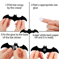 12pcs Halloween Bat 3D Wall Decoration Party Decoration