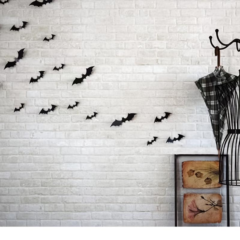 12pcs Halloween Bat 3D Wall Decoration Party Decoration
