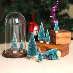 10pcs Mini Sisal Snow Frost Trees for Christmas DIY Decoration
