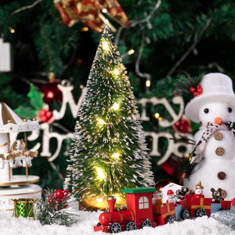 10pcs Mini Sisal Snow Frost Trees for Christmas DIY Decoration