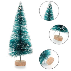 10pcs Mini Sisal Snow Frost Trees for Christmas DIY Decoration