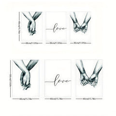 3pcs Love & Hands Canvas Painting Wall Decor