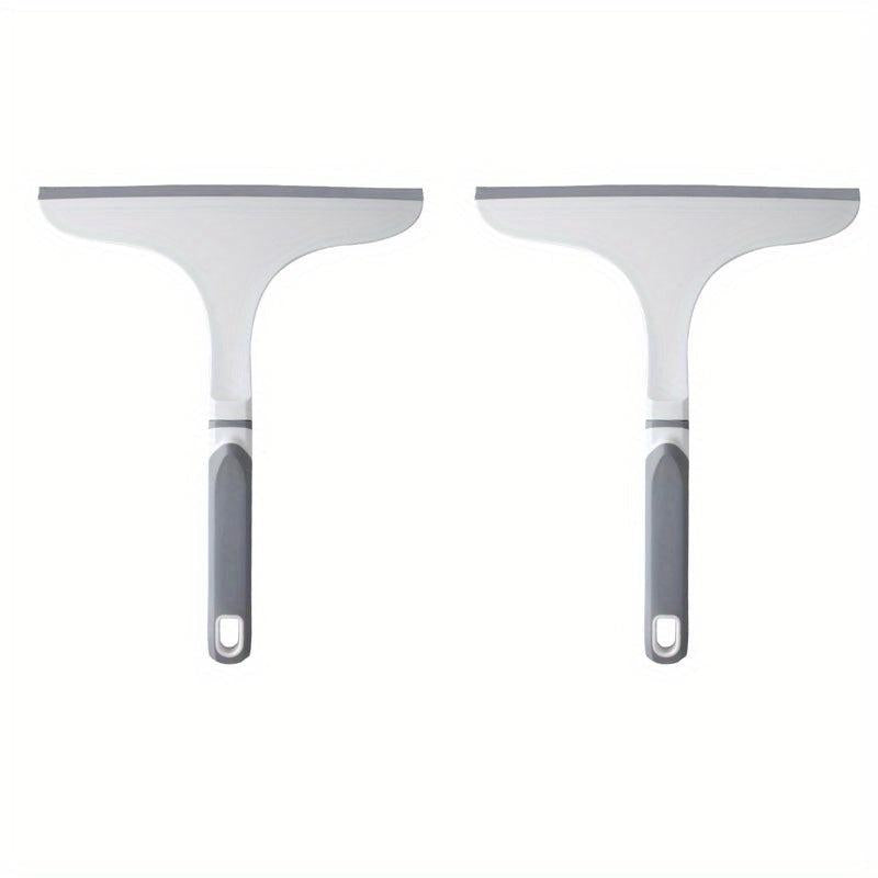 2pcs Shower Squeegee Glass Wiper Water Removal Scraper