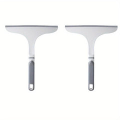 2pcs Shower Squeegee Glass Wiper Water Removal Scraper