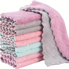 Microfiber Dish Cloths Double-sided Towels Soft Absorbent Strong Stain Removal