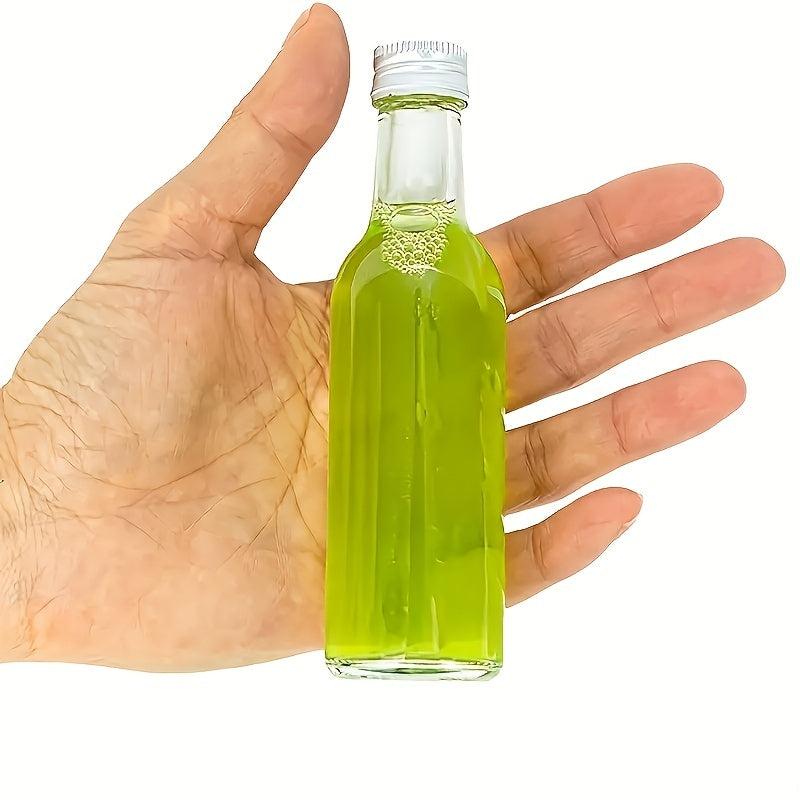 24pcs Reusable Plastic Juice Bottles with Caps Clear and Durable Container
