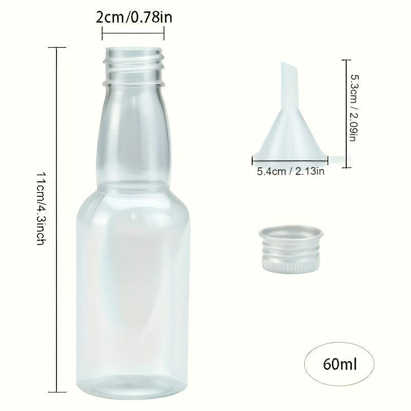 24pcs Reusable Plastic Juice Bottles with Caps Clear and Durable Container
