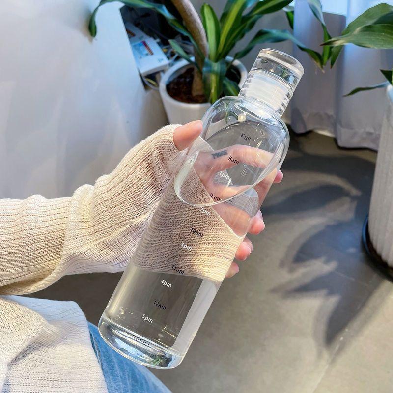 Clear Motivational Water Bottle 17oz 24oz Stylish Sports Water Cups