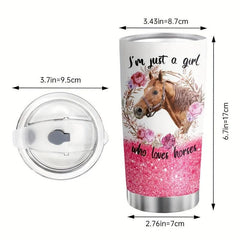 20oz Animal Print Stainless Steel Tumbler with Lid