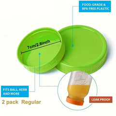 8pcs Reusable Mason Jar Lids Leak-proof Glass Caps for Kitchen Storage